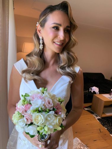 Beautiful wedding hairstyle and makeup by Anastasia Perfect Day