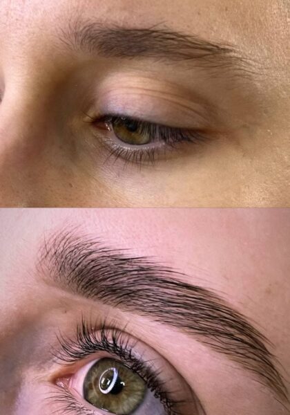 Lash Lifting & Eyebrows Lamination - Before and After